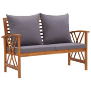 Panca da giardino mobili da esterno per patio mobili da terrazza con cuscini 119 x 67 x 83 cm legno massello di acacia 02_0011589