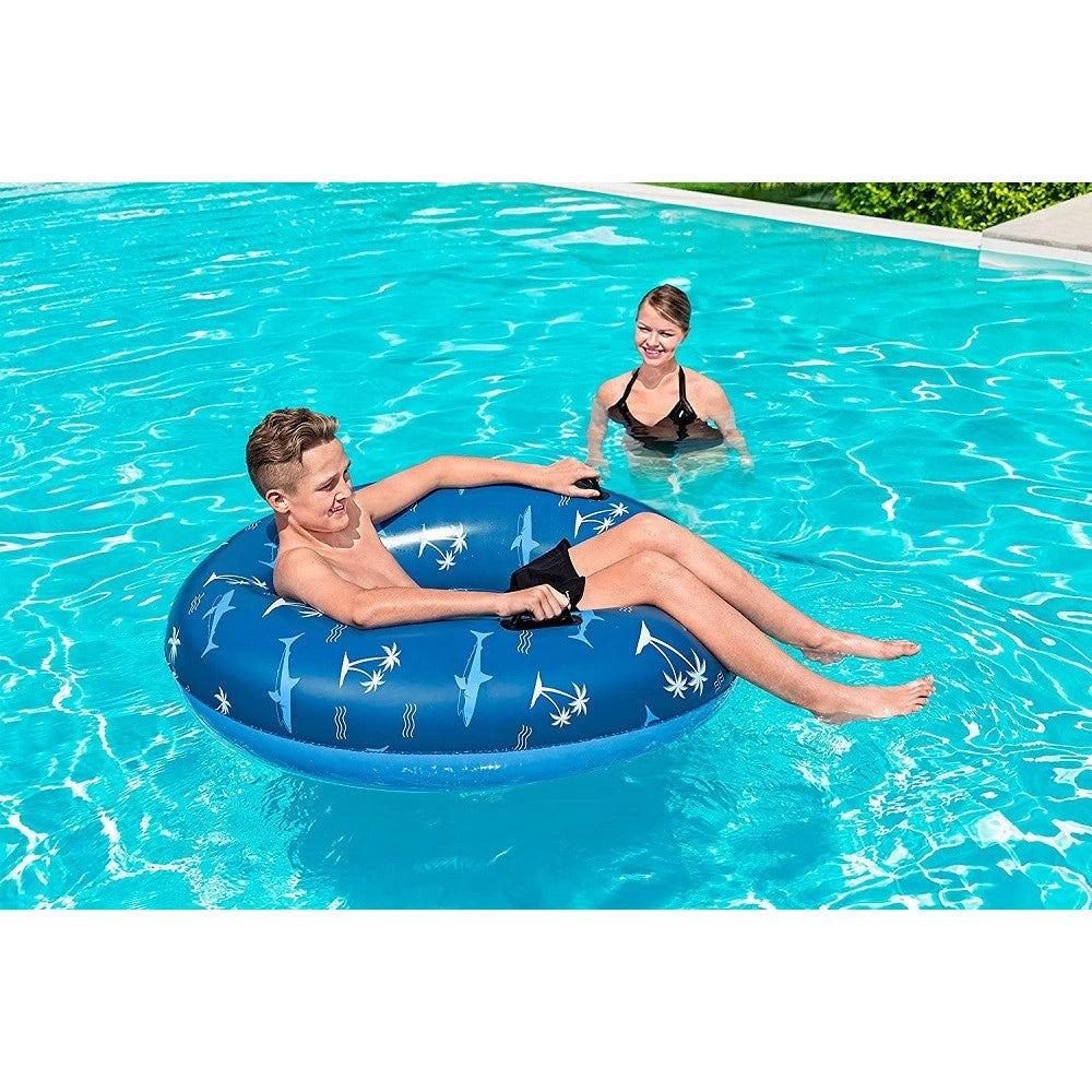Trade Shop - Ciambella Gonfiabile Fashion Nautical Salvagente 119cm Con Maniglie Estate 36353 -
