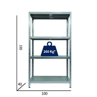 SCAFFALE METALLO 4 RIPIANI