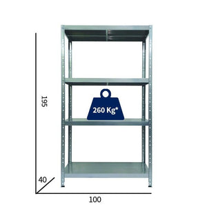 SCAFFALE METALLO 4 RIPIANI