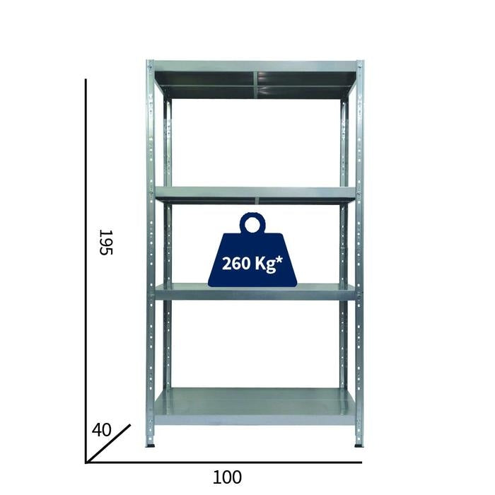 SCAFFALE METALLO 4 RIPIANI
