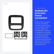 Fascia doppia din per autoradio e DVD - compatibile con Renault Trafic/Opel Vivaro 2015+ - telaio di installazione in-dashboard - plastica ABS - nero