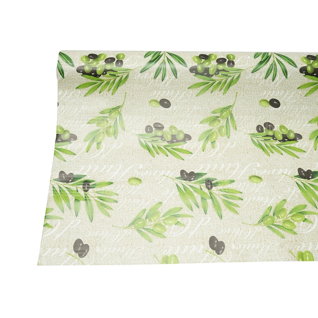 Rotolo tovaglia decorativa in PVC – modello mediterraneo Materiale: PVC con supporto tessile (45 g/m²)  Dimensioni rotolo: 1,37 × 20 m Breckner Germany