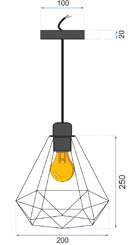 Lampada Pensile Diamante Light Gold 392197