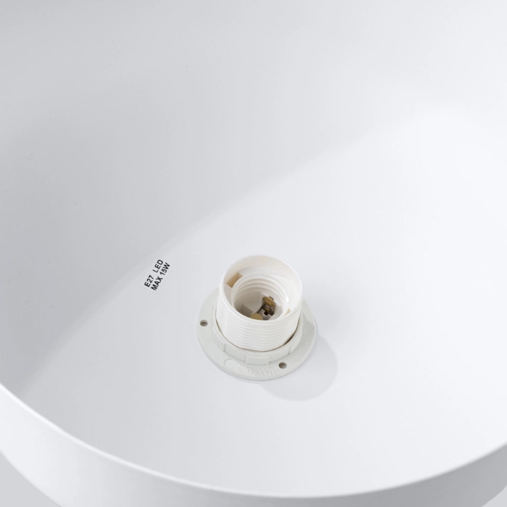 Lampada a sospensione MARION Cupola in acciaio bianco E27 Max 15W LED Stile scandinavo