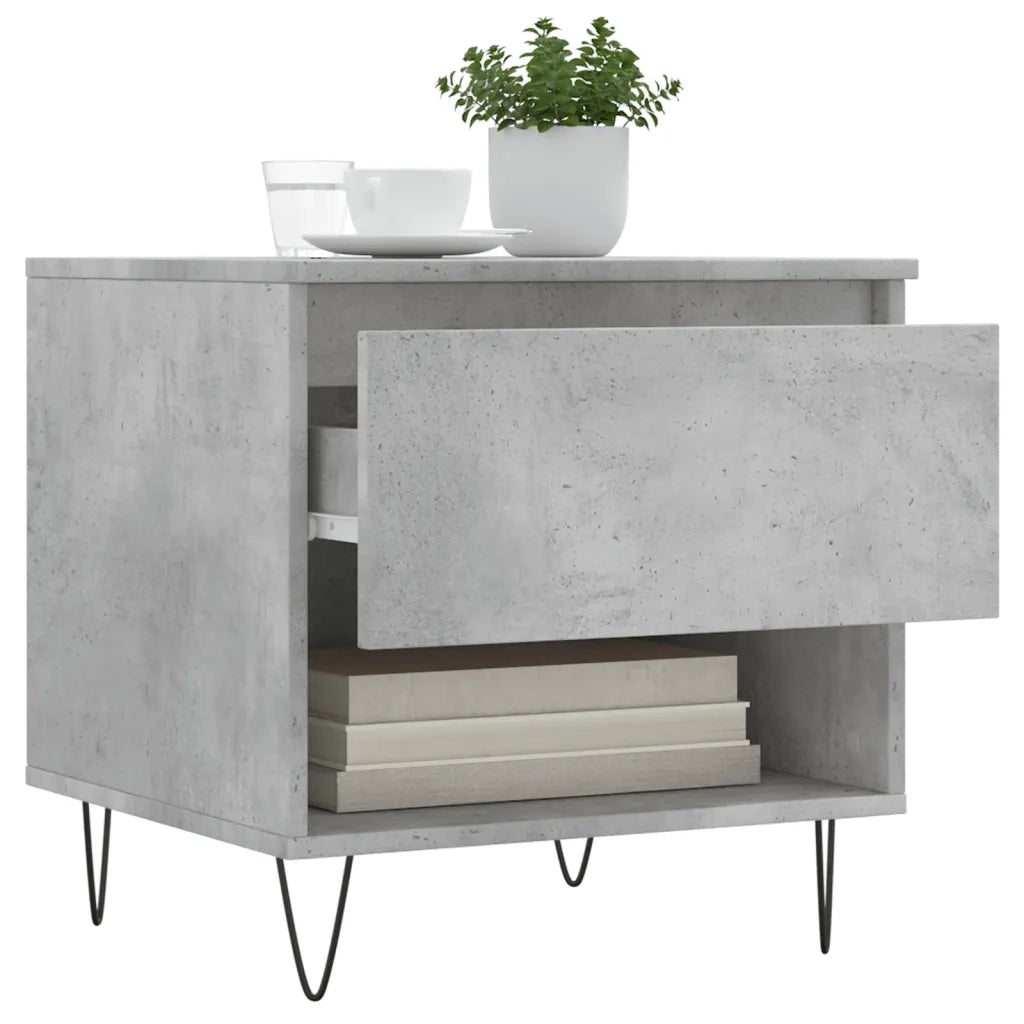 Tavolini Salotto 2pz Grigio Cemento 50x46x50 Legno Multistrato 830917