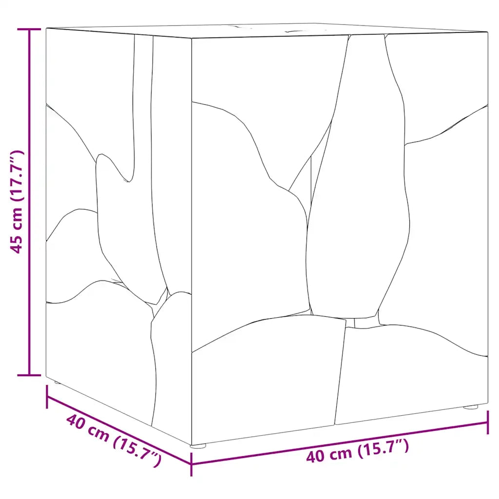 Sgabelli 4 pz Marrone 40x40x45 cm in Legno Massello di Tek 4 Pz 274356