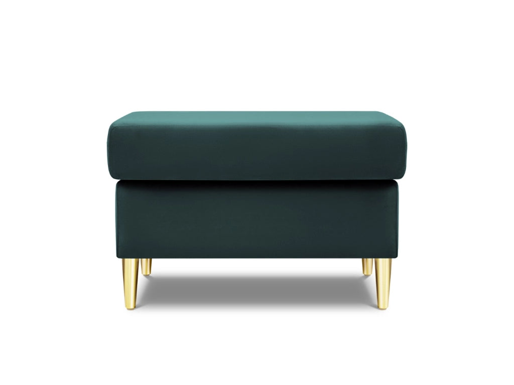 Cosmopolitan Design - Pouf "Kyoto" in velluto petrolio 