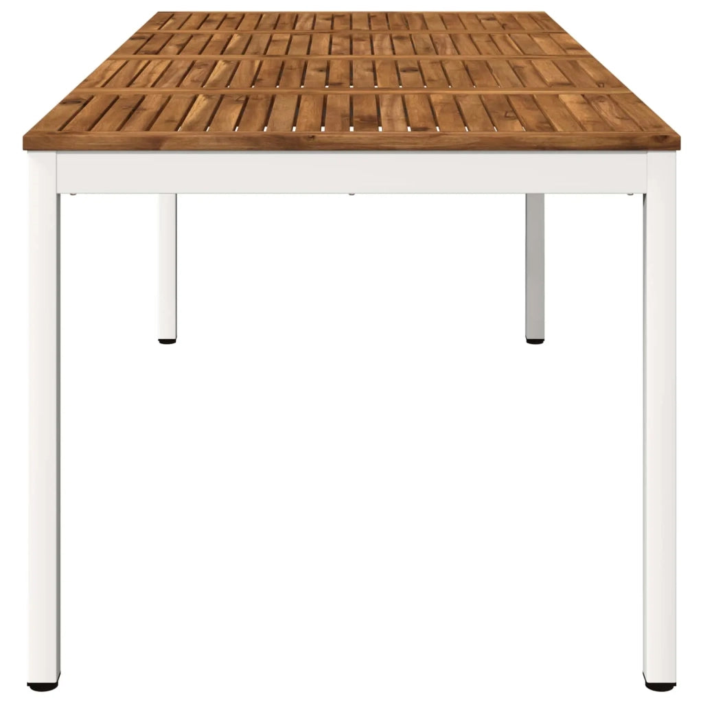 Tavolo da cena da giardino Naturale e Bianco 180 x 88,5 x 75 cm 901326