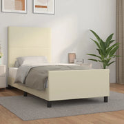 Giroletto con Testiera Crema 90x190 cm in Similpelle 3125423