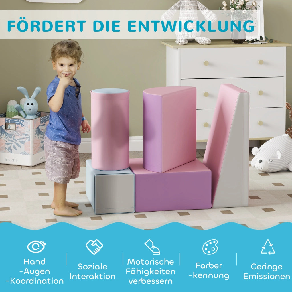 Blocchi Morbidi 5 Pezzi per Bambini 1-3 Anni ¨C zephmum ¨C Multicolore in Tessuto Sintetico