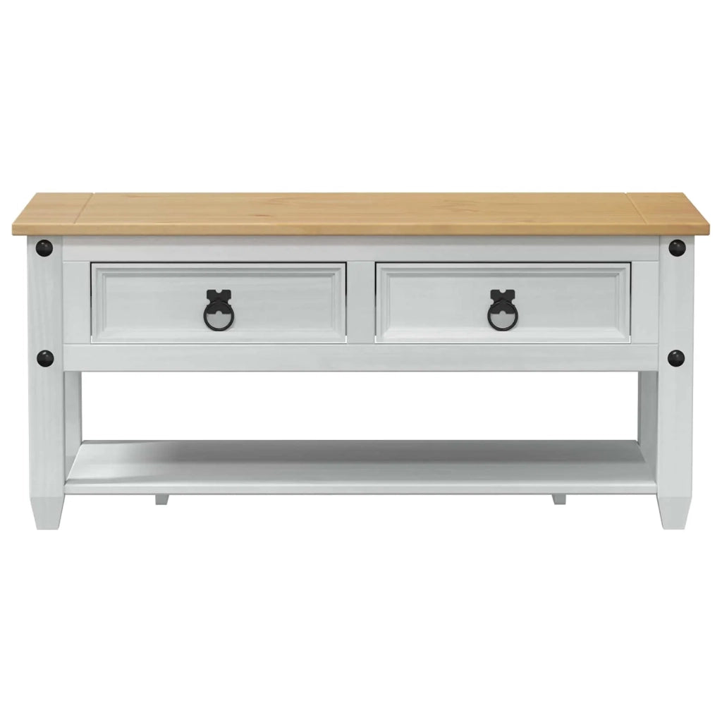 Tavolino da salotto con cassetto Bianco 100 x 48 x 45 cm