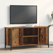 Mobile TV  in legno vecchio 100x40x50 cm in legno ingegnerizzato e acciaio
