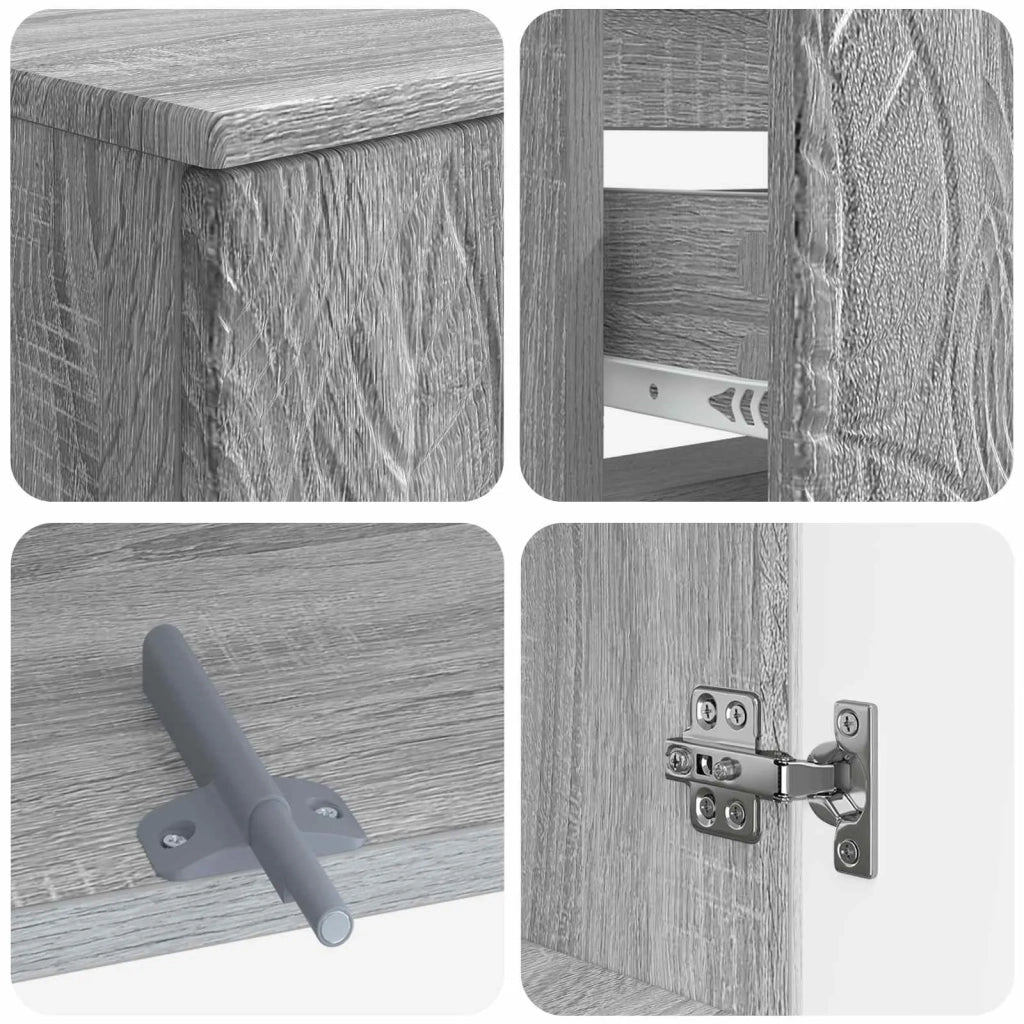 Set di armadietti da bagno in 3 pezzi DELFT Sonoma grigio 3417789