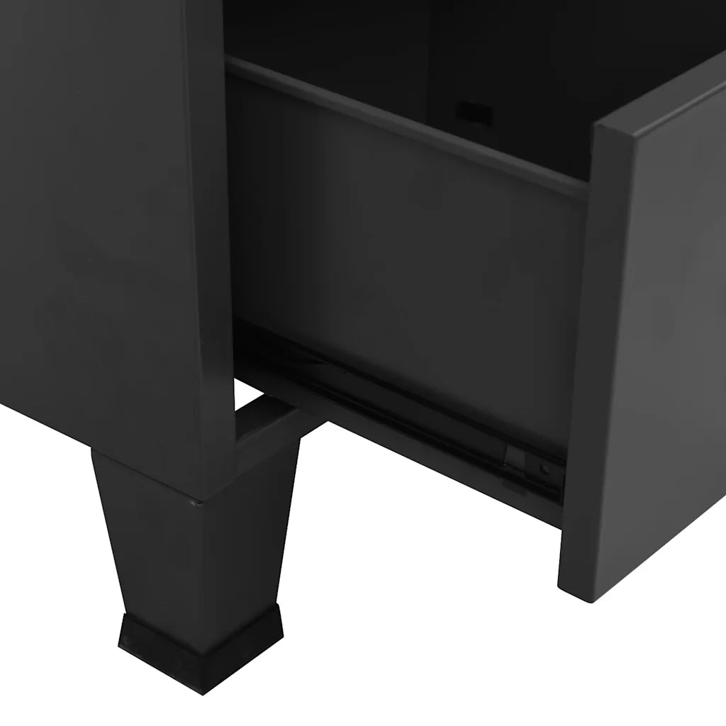 Armadio Antracite Industriale 90x50x180 cm in Metallo 339615