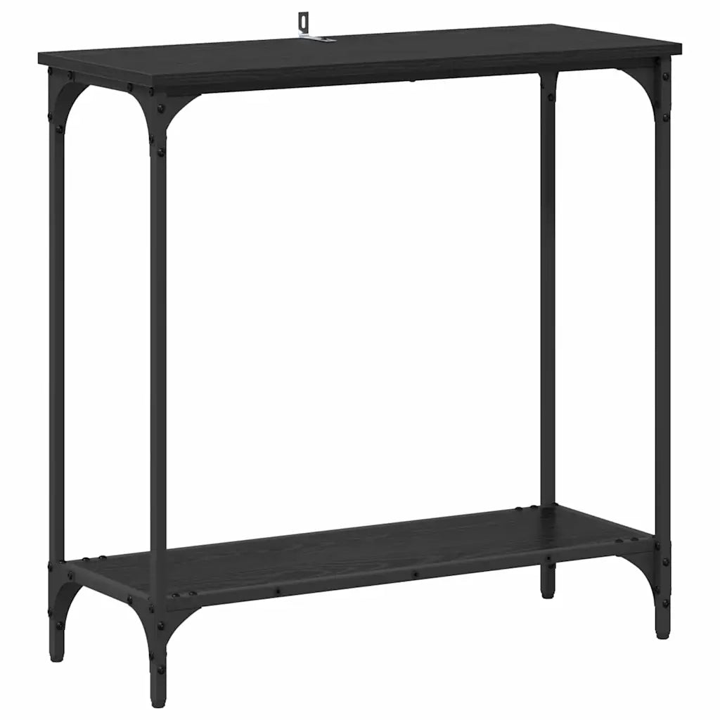 Tavolo consolle Rovere nero 75 x 30.5 x 75 cm Legno multistrato 883521