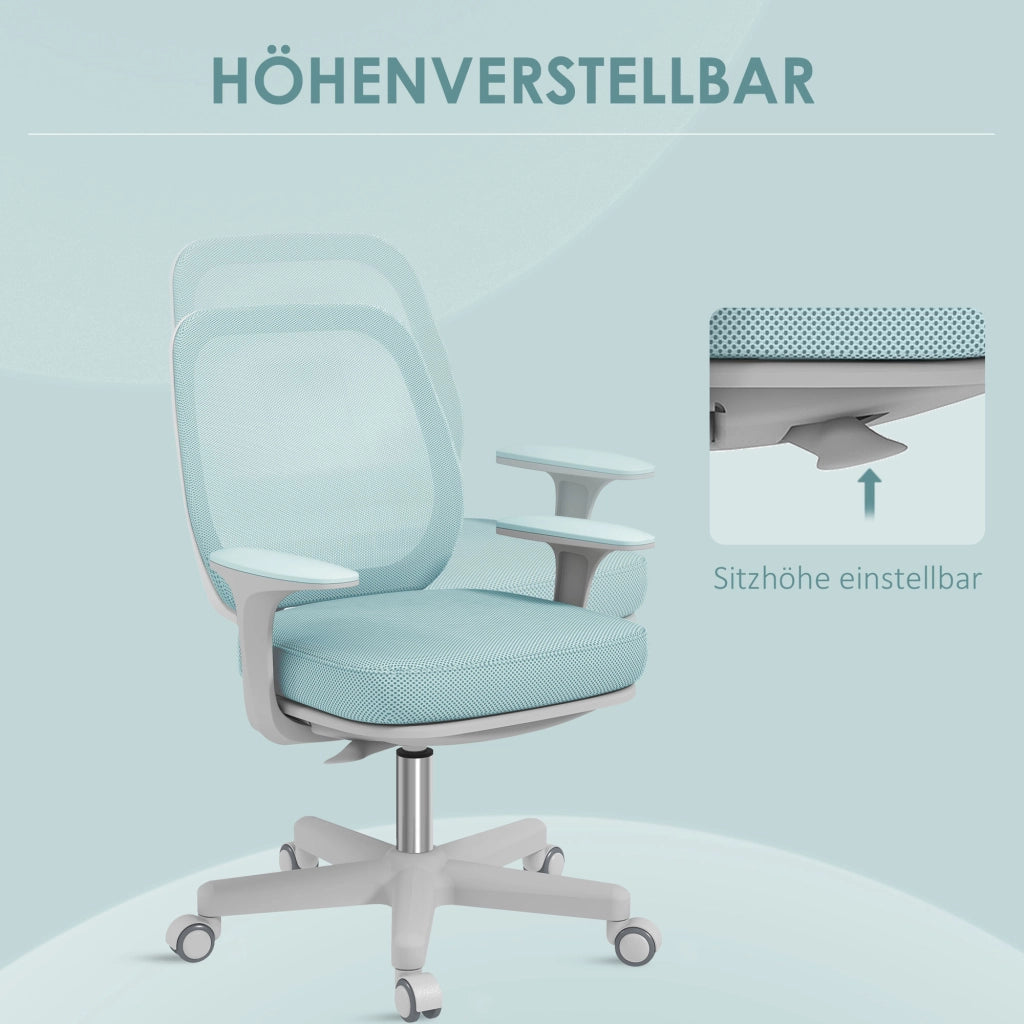 Sedia da ufficio ergonomica ¨C zephmum ¨C verde 55x48x82.5-94.5 cm