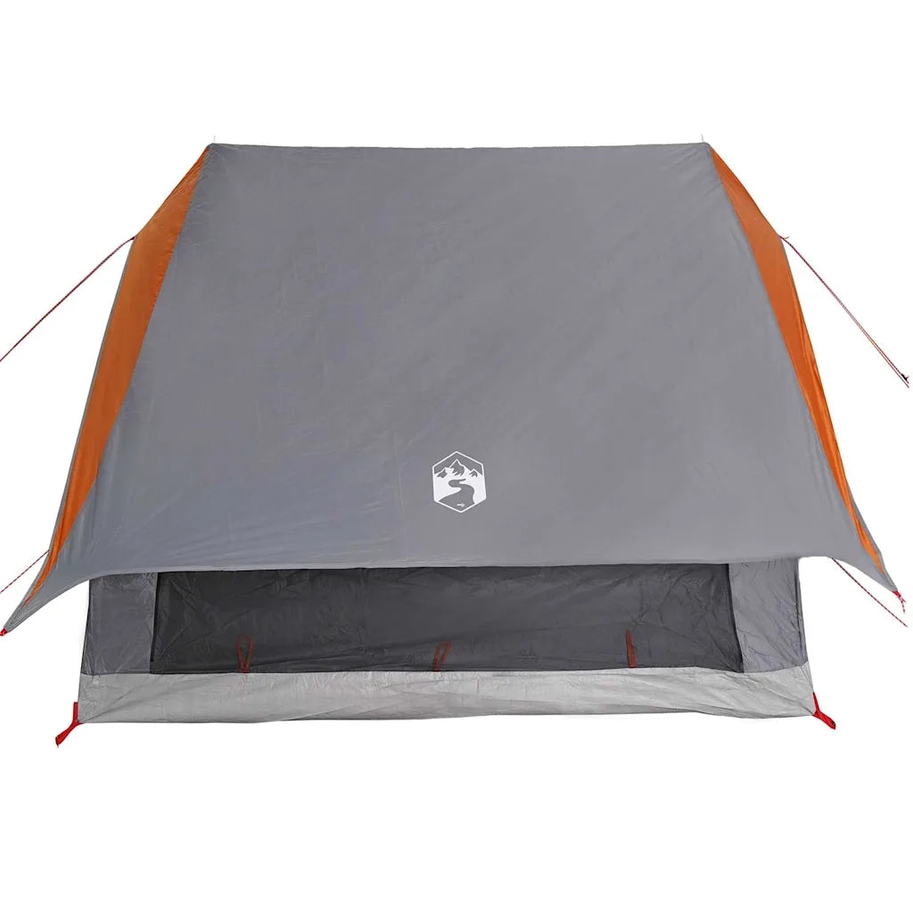 Tenda Familiare con tetto Grigio e arancione 220 x 220 x 184 cm