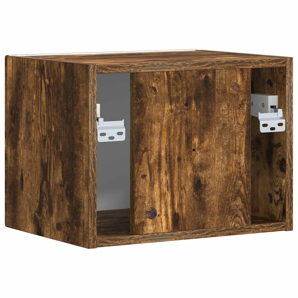 Mobile TV da parete-Mobile TV a Muro-Credenza TV Rovere fum¨¦ 60 x 31 x 29.5 cm 239306