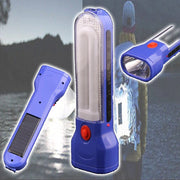 Trade Shop - Lampada Di Emergenza Ricaricaricabile Portatile A Led Neon Con Pannello Solare -