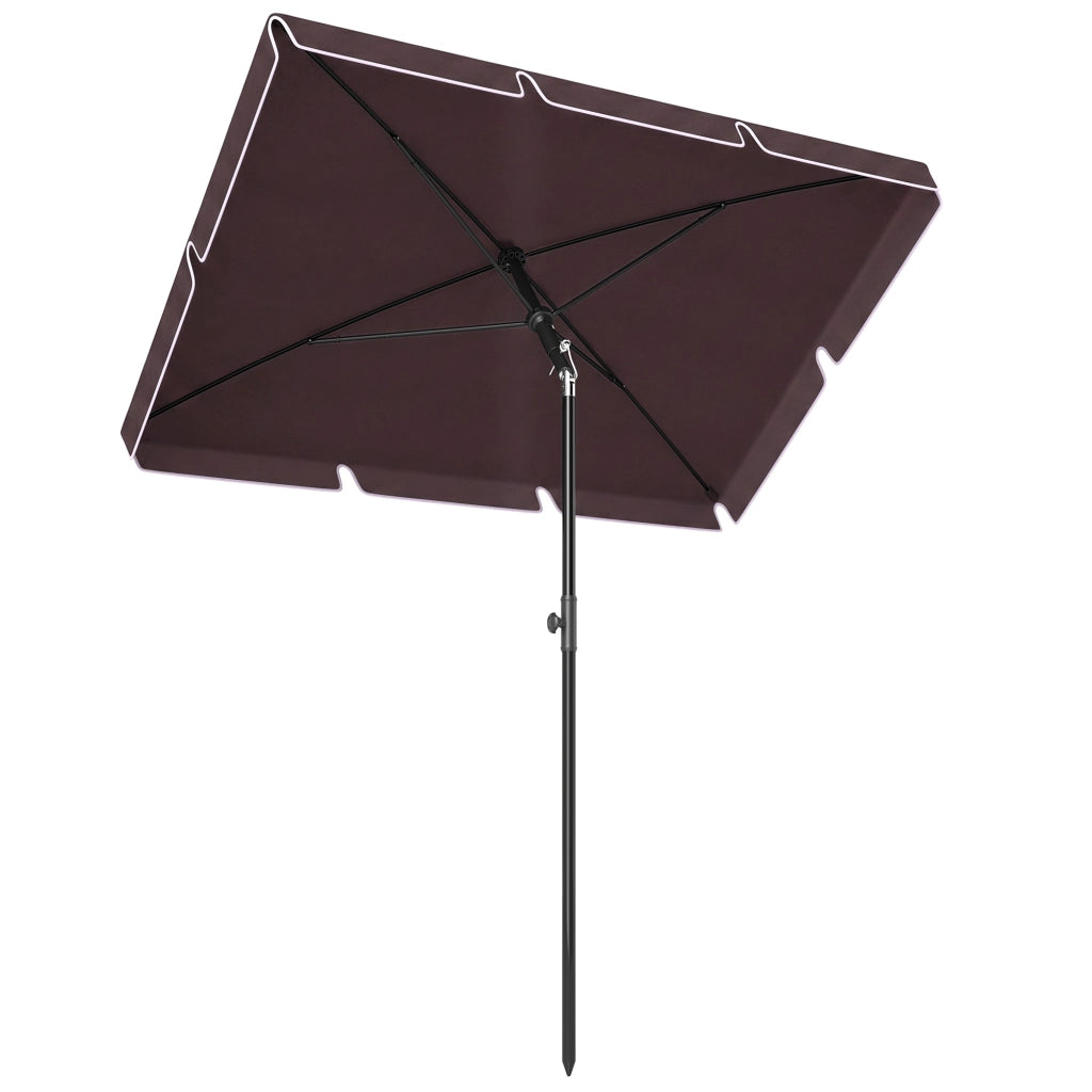 Tenda da sole rettangolare ¨C zephmum ¨C marrone 2x1.3x2.5 m