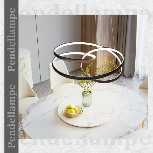 Lampada a sospensione ZMH LED dimmerabile nera 150 cm 55 W per tavolo da pranzo e soggiorno