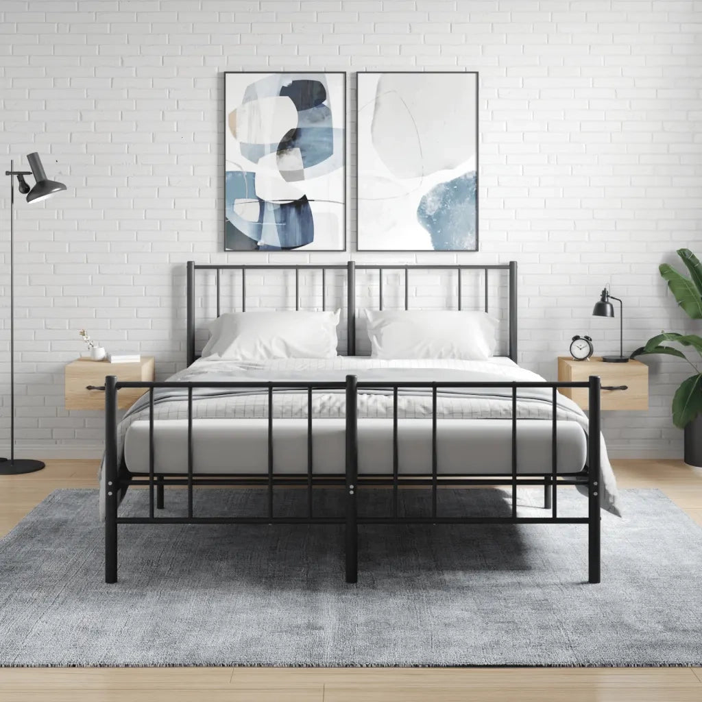 Set di 2 Comodini | Armadio da Notte | Mobiletto da notte a Muro Rovere Sonoma 35x35x20 cm