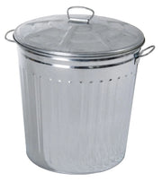 Bidone Immondizia Acciaio Domus Galvanizzato Lt 62 cm 42X37 H.cm 46
