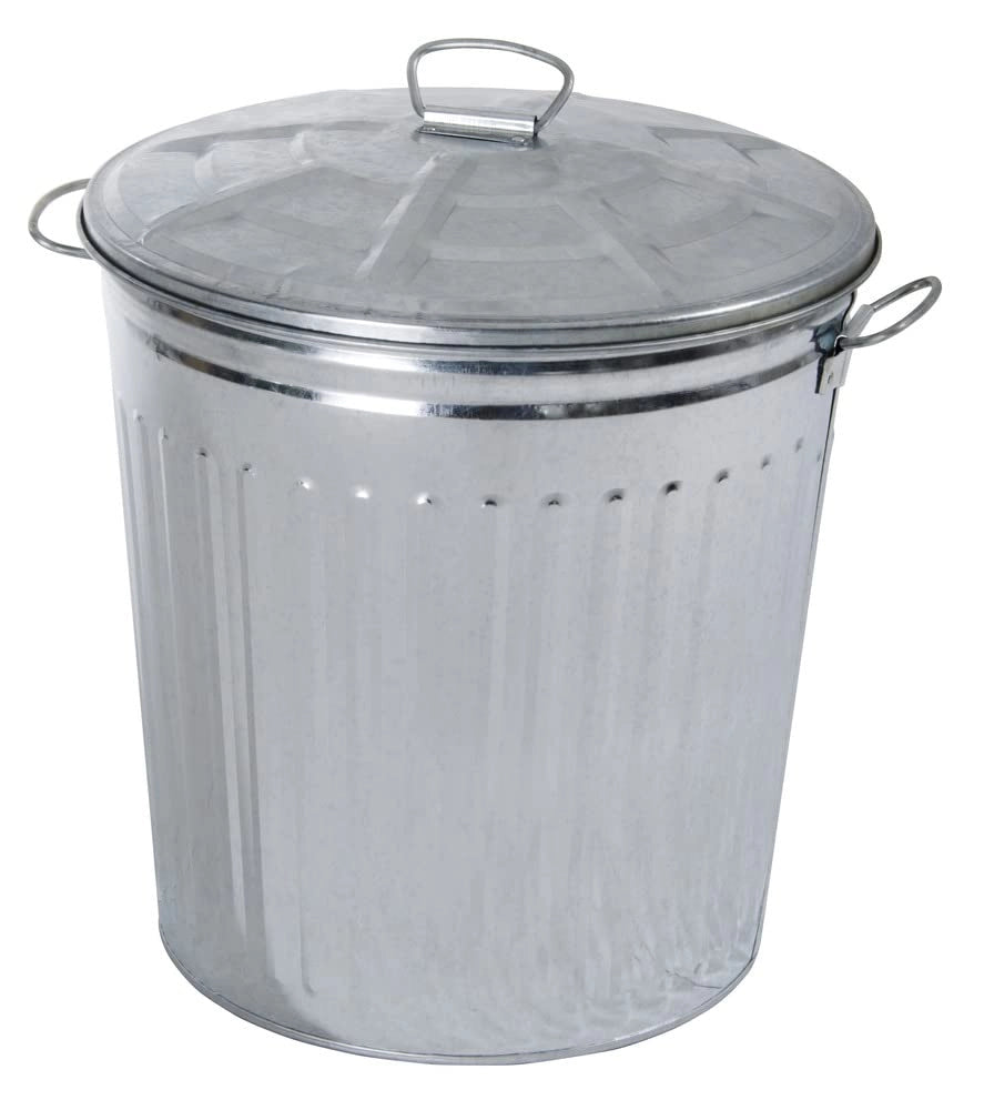 Bidone Immondizia Acciaio Domus Galvanizzato Lt 62 cm 42X37 H.cm 46