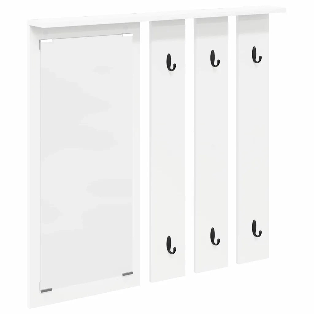Appendiabiti a muro Bianco 84 x 10 x 80 cm Legno multistrato 874491