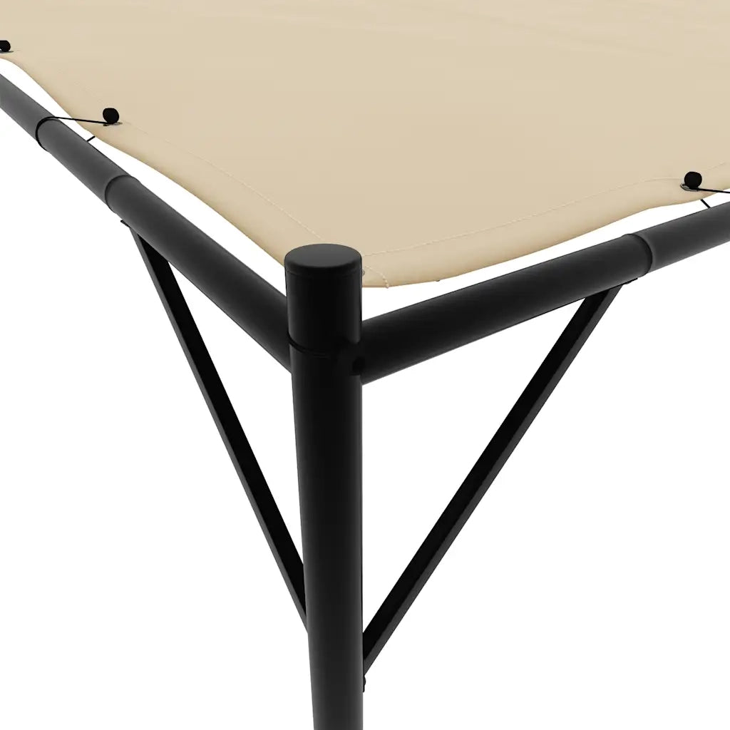 Gazebo Beige 4x4 m 180 g/m² Tessuto e Acciaio 362466