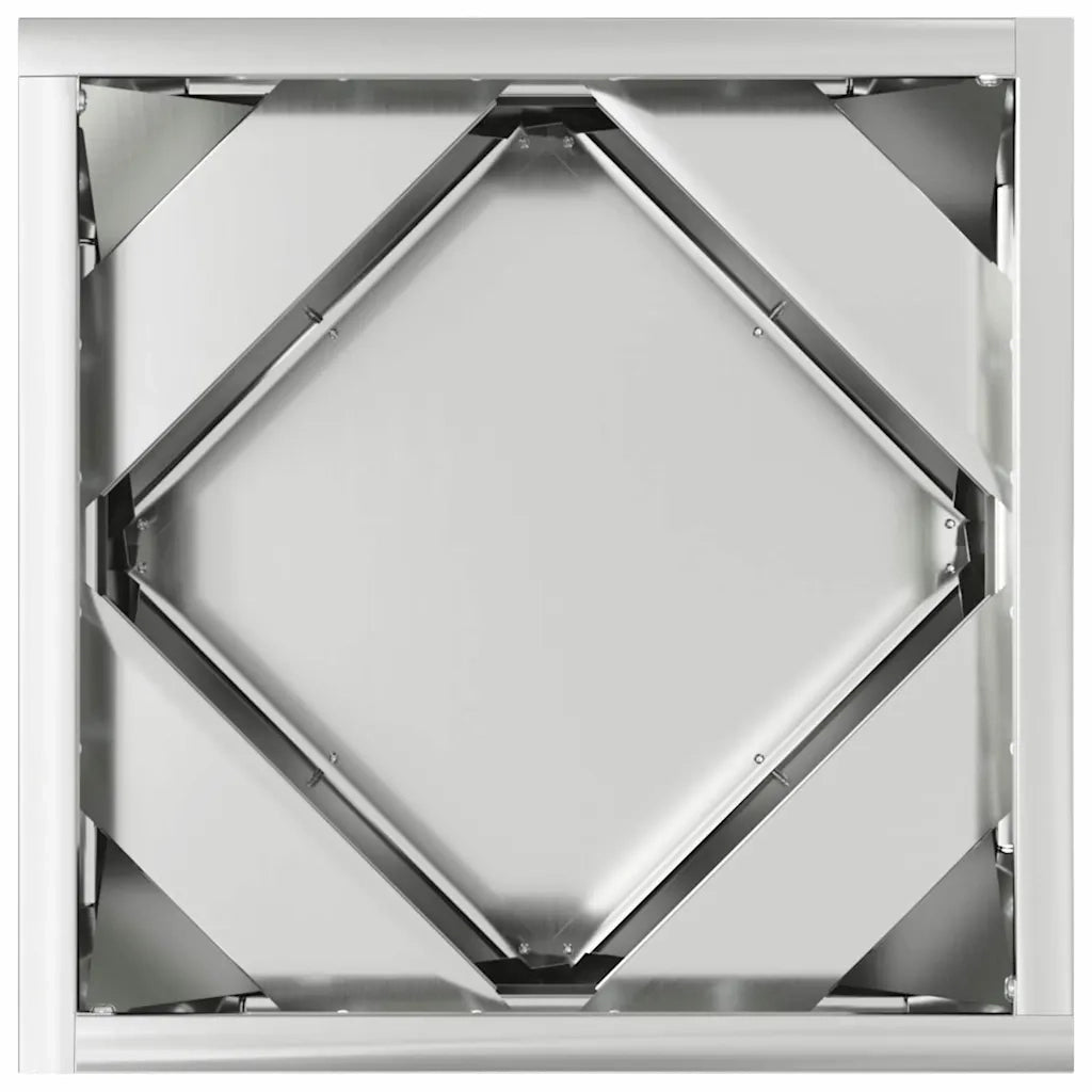 Fioriera 2 pz-Set di 2 Vaso-Contenitore per Piante Argento 30 x 30 x 30 cm Acciaio zincato