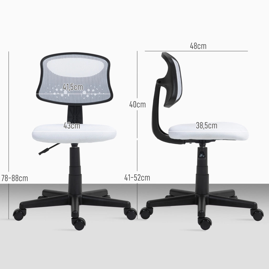 Sedia da ufficio girevole con schienale in rete ¨C zephmum ¨C bianco