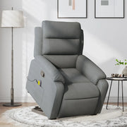 Poltrona Alzapersona Massaggi Reclinabile Grigio Scuro Tessuto 3204993