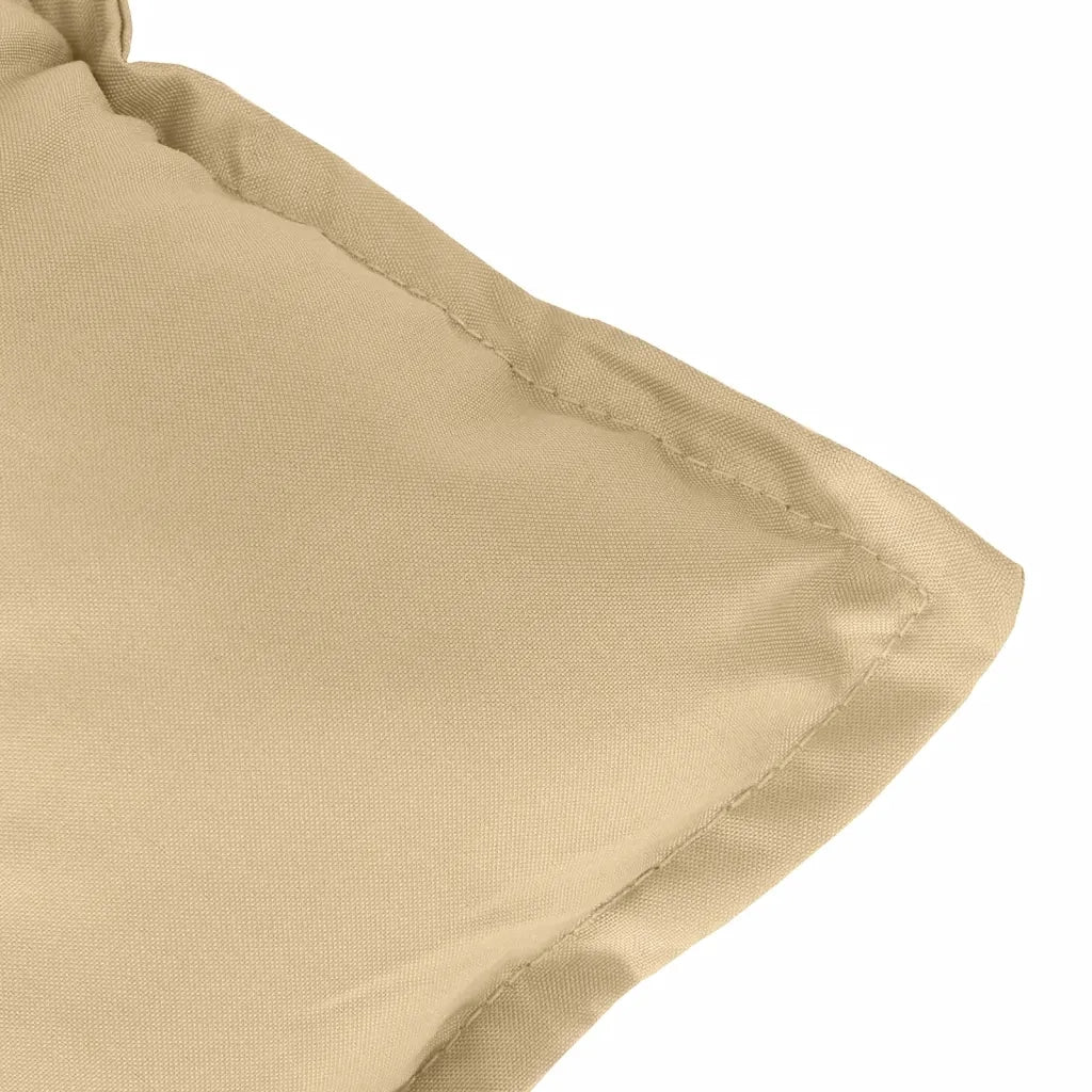 Cuscini Sedia Schiena Bassa 2 pz Beige MÃ©lange 100x50x7 Tessuto