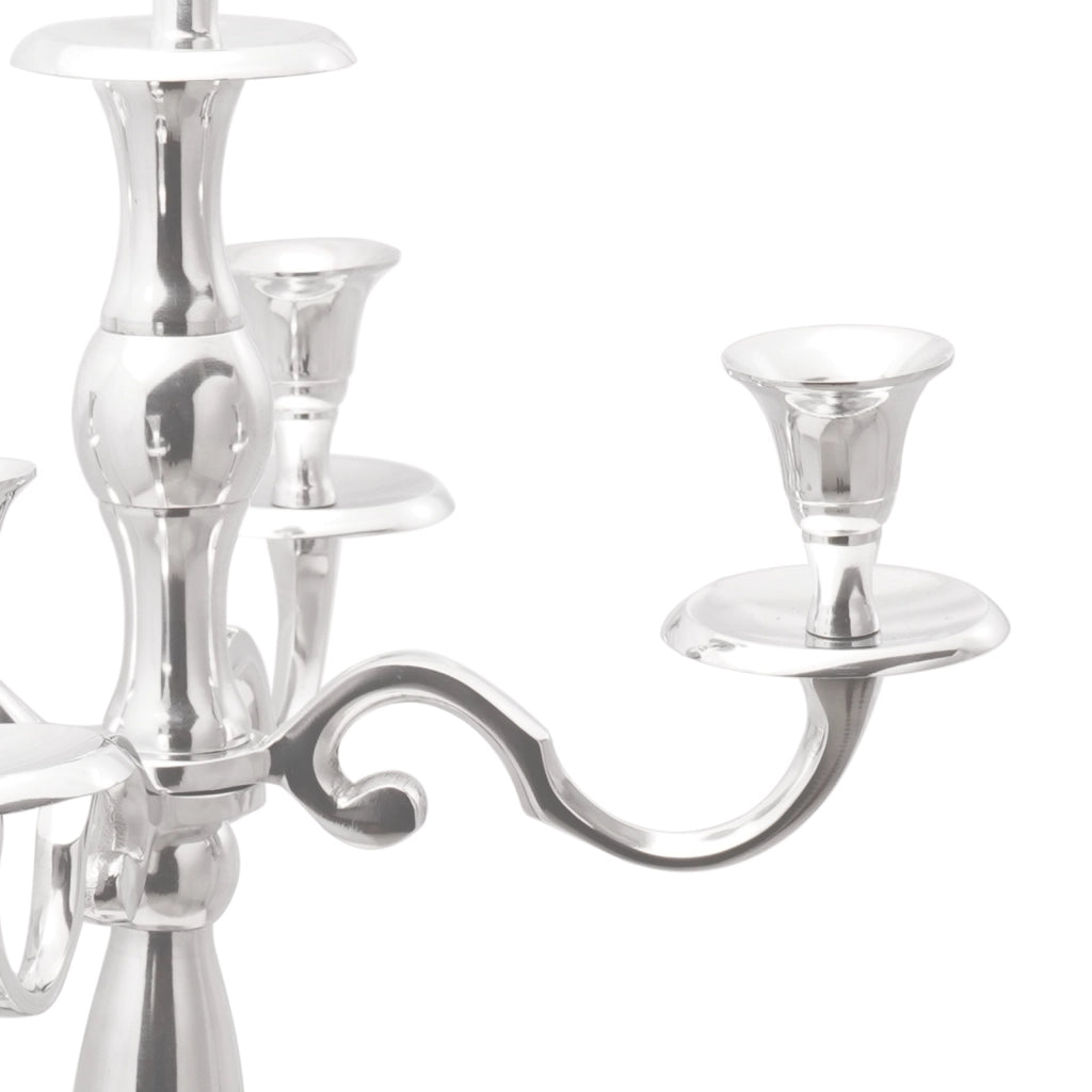 Portacandele Argento 32x32x79.5 cm Alluminio