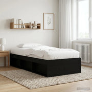 Telaio del letto con storage Rovere Nero 80 x 200 cm 3429523