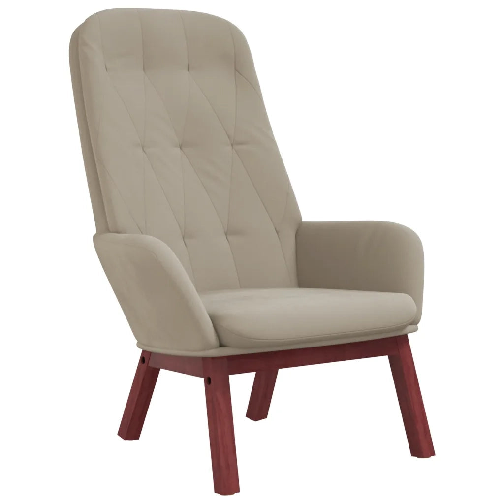 Poltrona Relax con Poggiapiedi Grigio Chiaro in Velluto cod mxl 13644