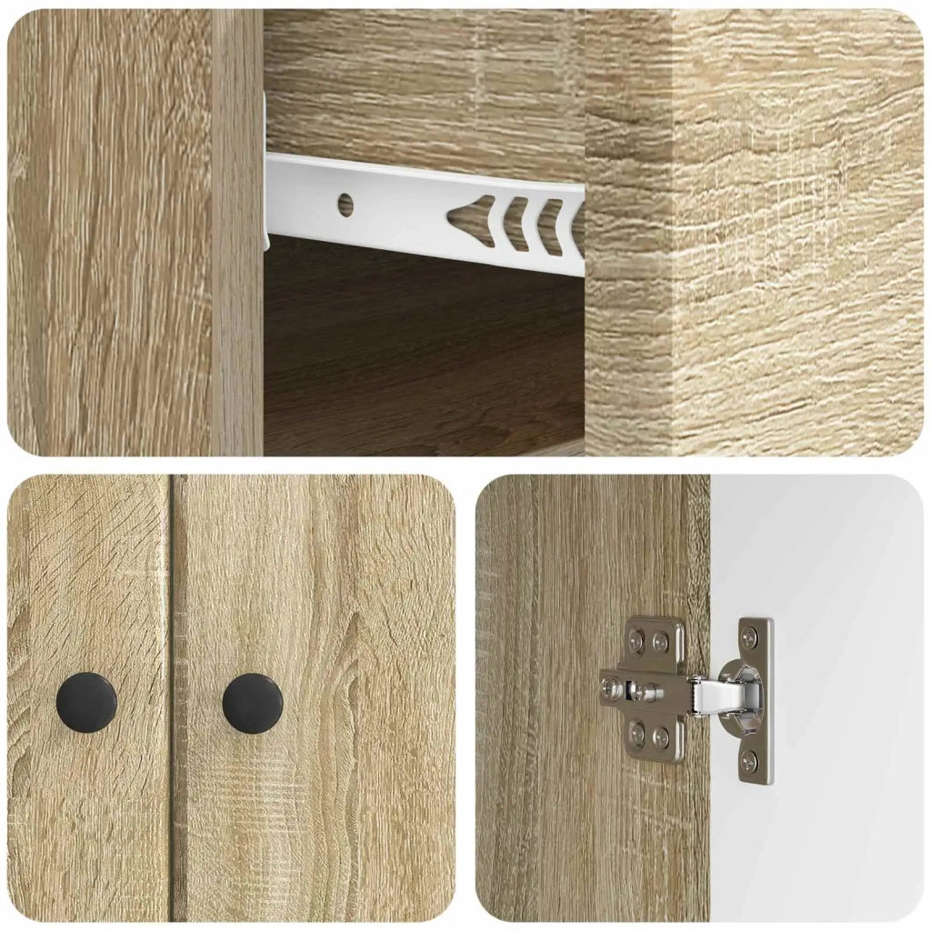 Credenza Rovere Sonoma 66 x 34,5 x 90 cm Legno ingegnerizzato 895557