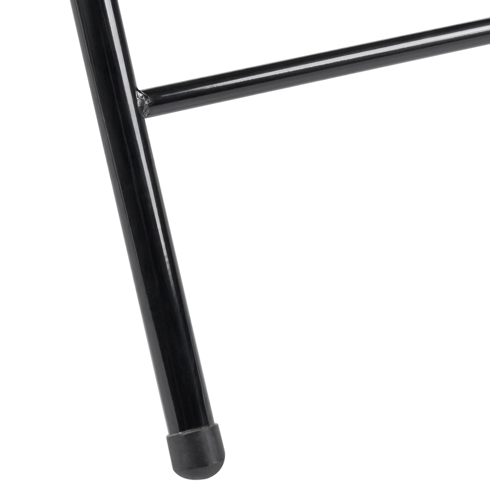 Set di 4 sedie pieghevoli con struttura in metallo nero e seduta e schienale imbottiti in tessuto PU sedute ribaltabili