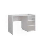 Vicco Tavolo da toilette Bianco lucido 120 cm con 3 cassetti