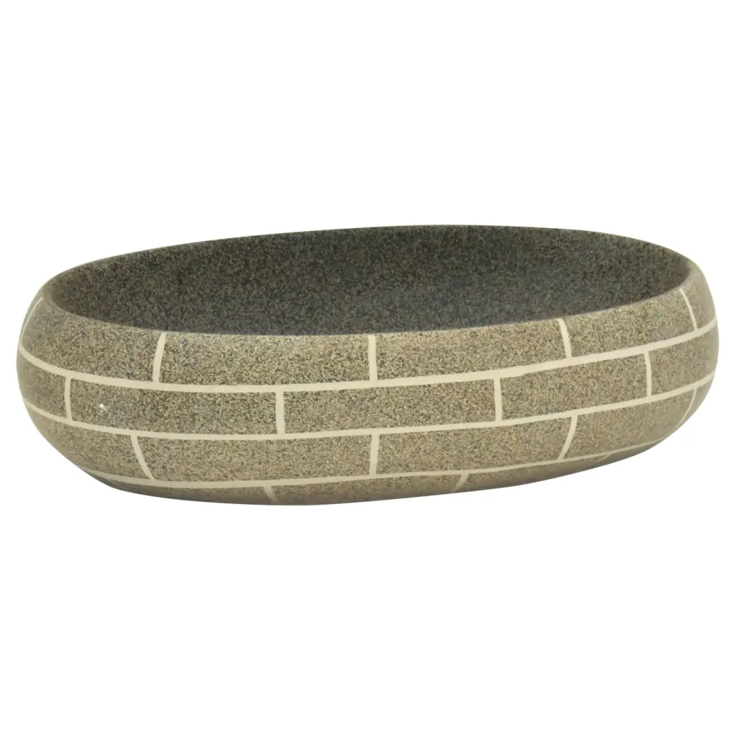 Lavabo da Appoggio Multicolore Ovale 59x40x15 cm Ceramicacod mxl 83588