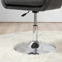 Poltroncina Girevole con Braccioli e Altezza Regolabile, 57x57x77.5-87cm, Grigio