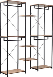 Armadio - costruzione robusta e solida - ampie possibilità di stoccaggio - design sicuro e moderno - ideale per le camere da letto - marrone - 165x39x204.6 cm