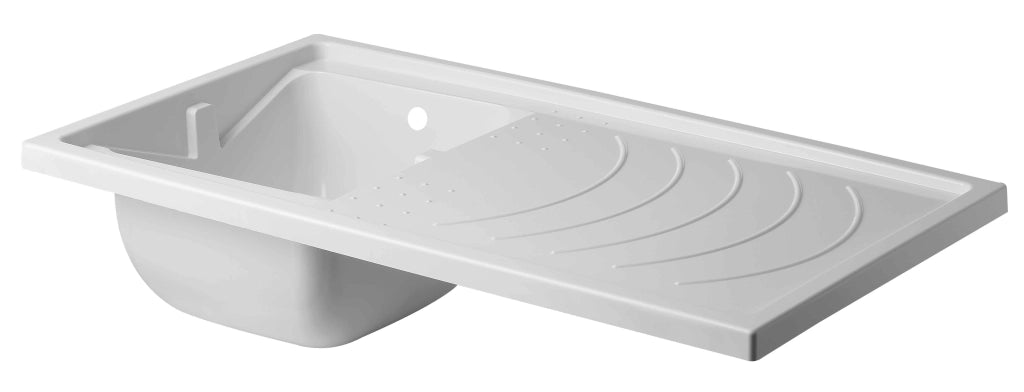 Mobile LAVATOIO con vasca COPRILAVATRICE REVERSIBILE in PVC in KIT per Interni/Esterni - Dim. 109X60 cm - CR