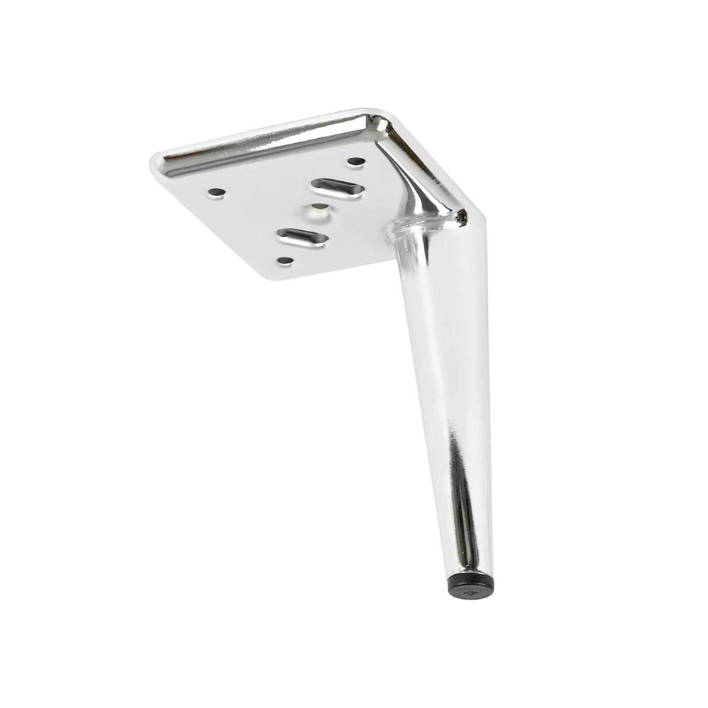 Piede in metallo per mobili e complementi d'arredo Ago17 cromato H 17cm.