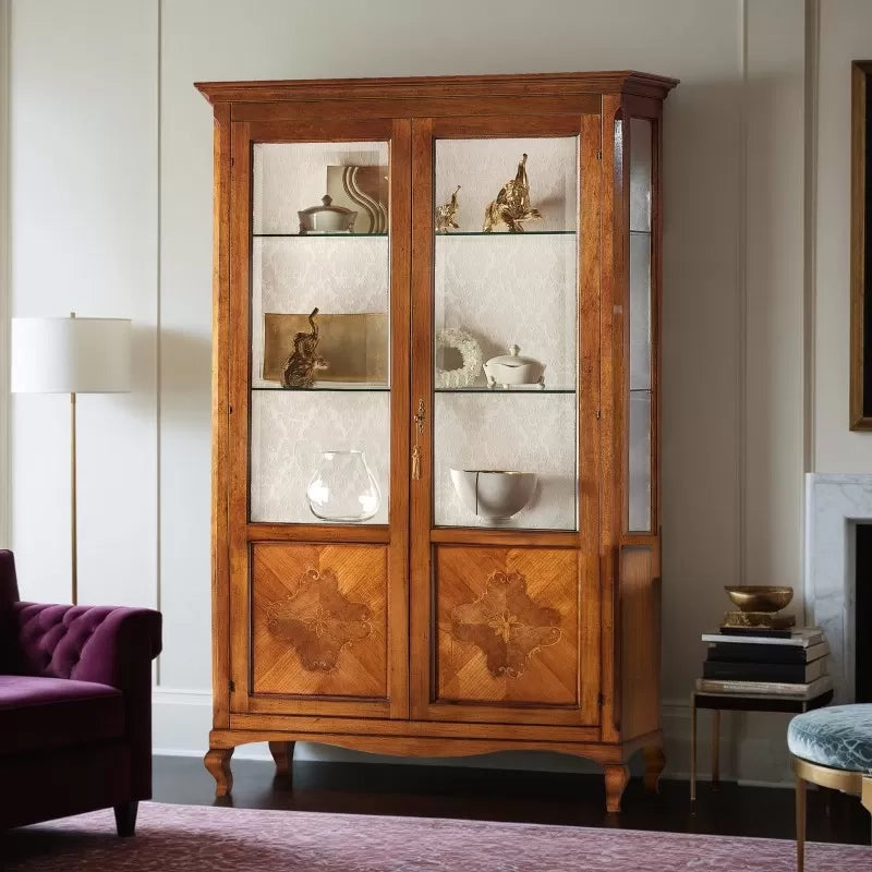 Vetrina classica 2 porte legno bassano 125x43x207 - Mobili 2G