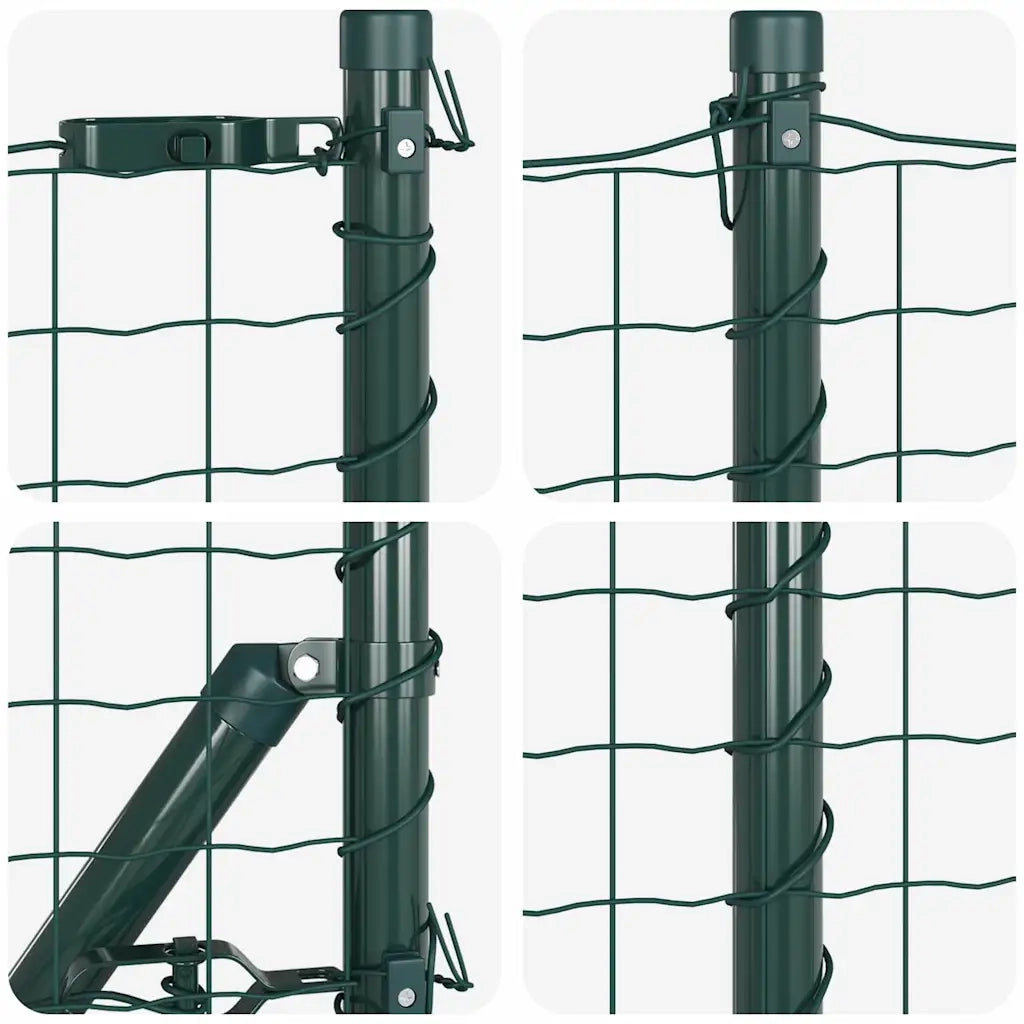 Recinzione con Posto Verde 0,6 x 25 m Acciaio e PVC 3350312