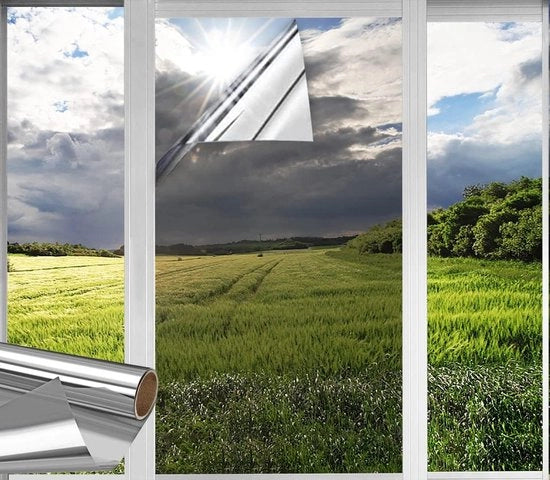Sfoglia di Protezione per Finestre Autoadesiva - Isolamento Termico & Riflettente - Film di Protezione dal Sole - Protezione UV - Protezione per Interni e Esterni Casa Negozio Ufficio