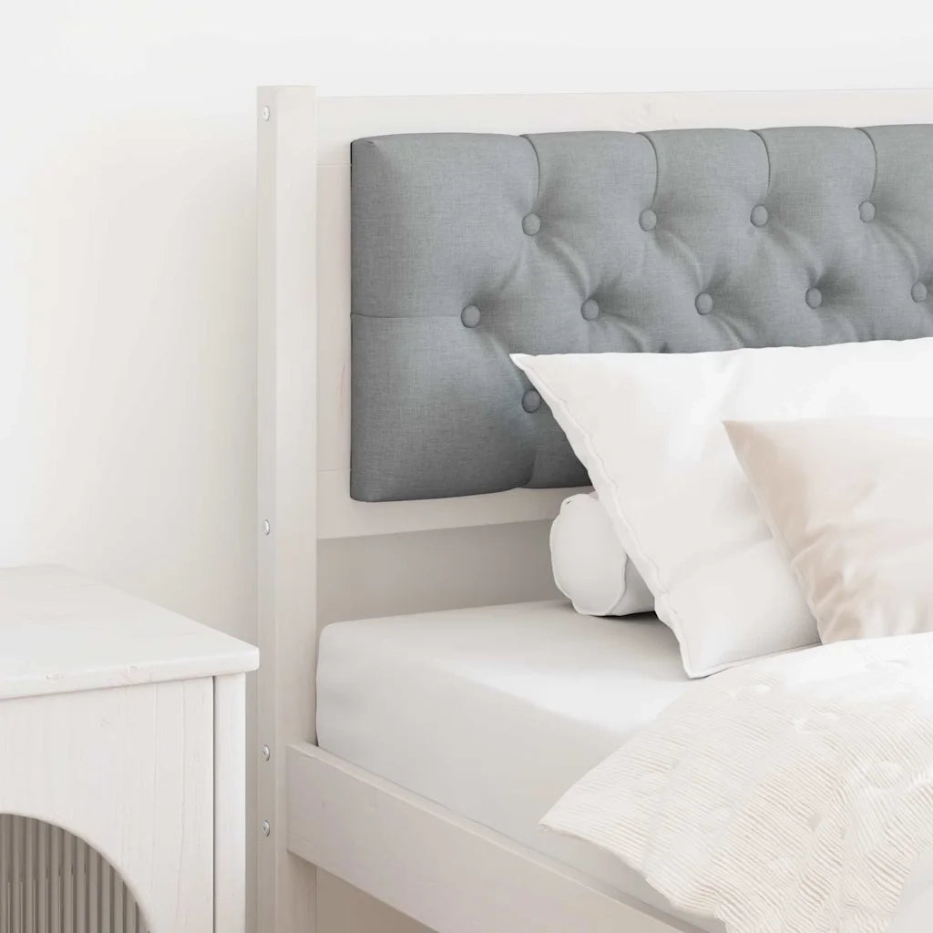 Testiera Bianco e grigio chiaro 90 cm Legno di pino massello 879033